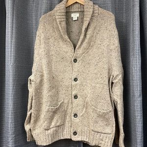 XXL mens tan cardigan sweater